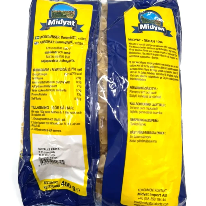 Midyat Farfalla Pasta 400g - Bild 2