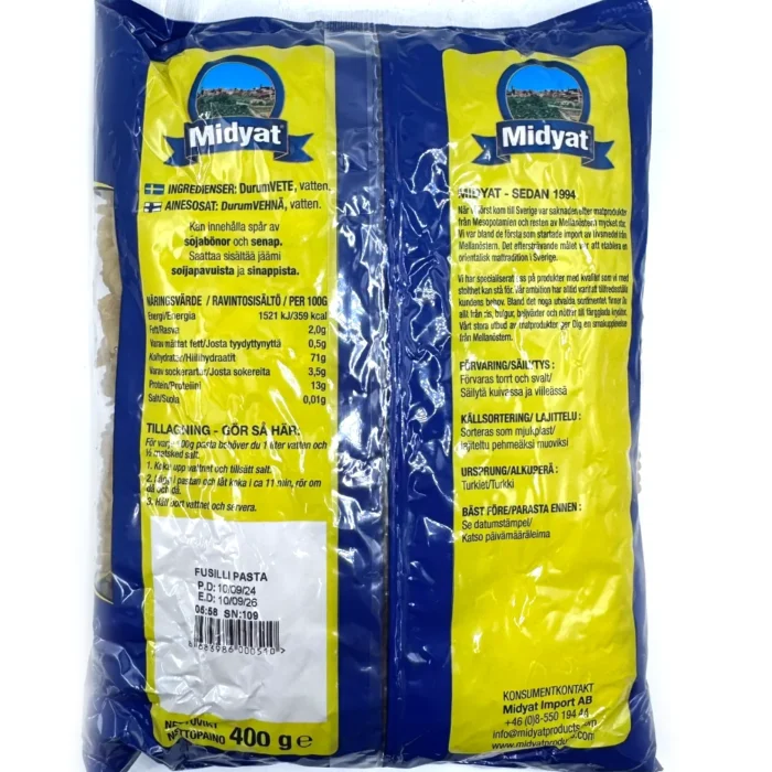Midyat Fusili Pasta 400g - Bild 2