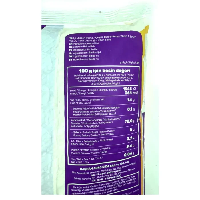 Bashan Baldo Pirinc 1000g - Bild 3