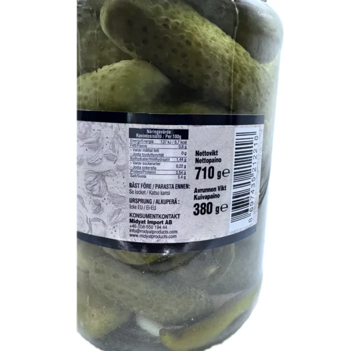 Midyat whole strong pickled cucumbers 710g - Bild 2