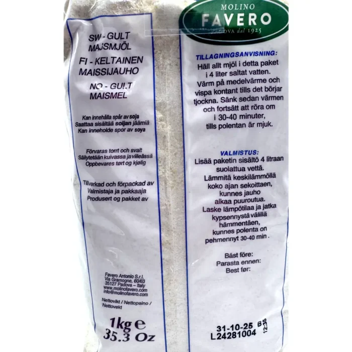 Favero Gult Fint Majsmjöl 1000g - Bild 3