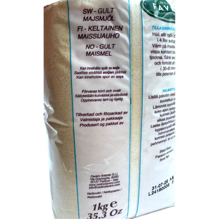 Favero Gult Fint Majsmjöl 1000g - Bild 3