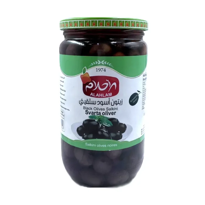 Al ahlam black olives salkini 700g - Bild 1