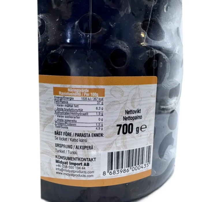 Midyat svarta oliver medium 700g - Bild 2
