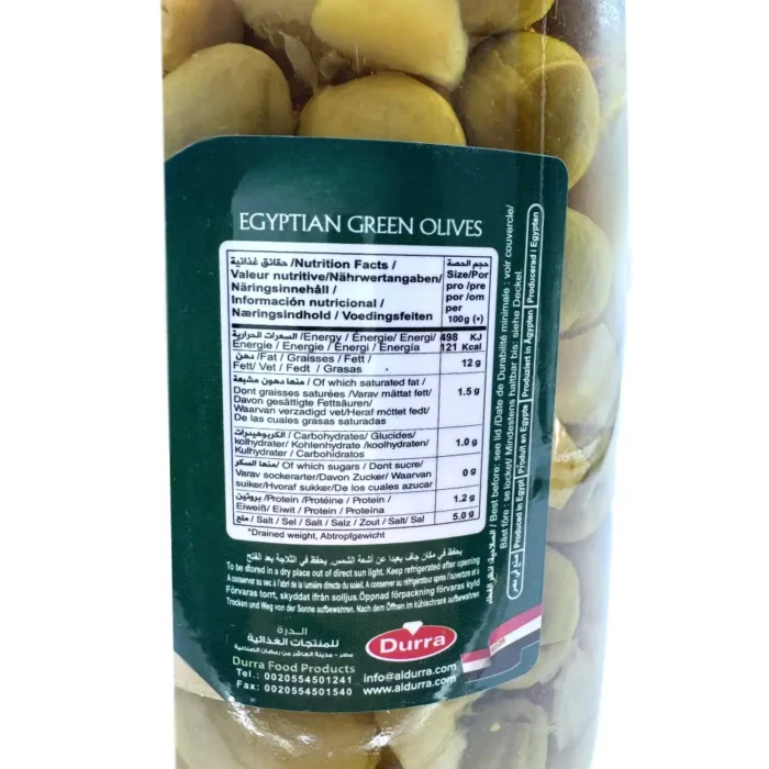 Durra egyptian whole green olives  700g - Bild 2