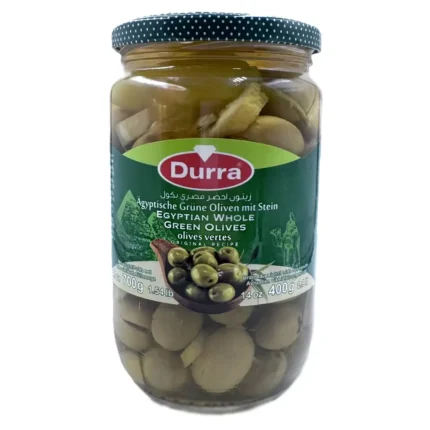 Durra egyptian whole green olives  700g