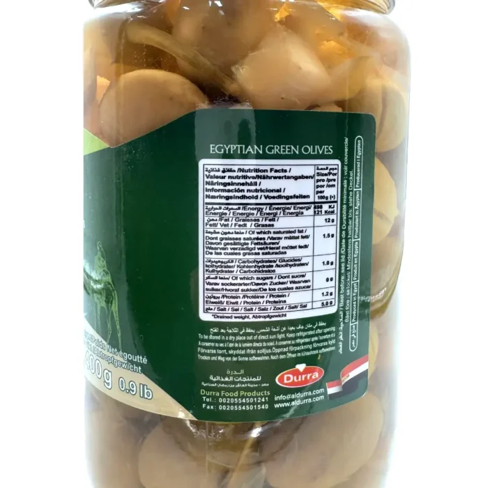 Durra egyptian whole green olives  700g - Bild 2