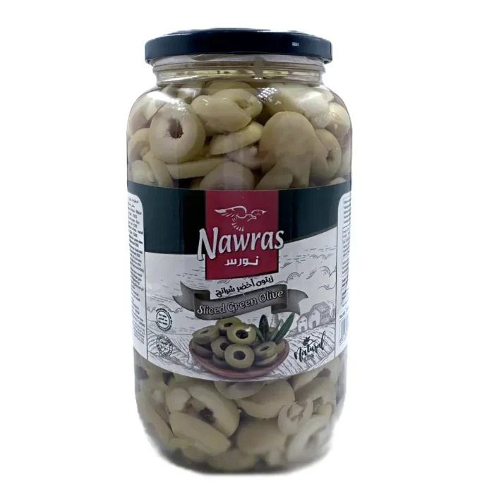 Nawras sliced green olives 1350g - Bild 1