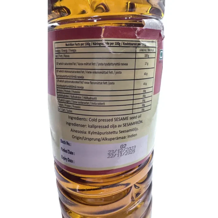 Himalaya Sesamolja 1000g - Bild 3