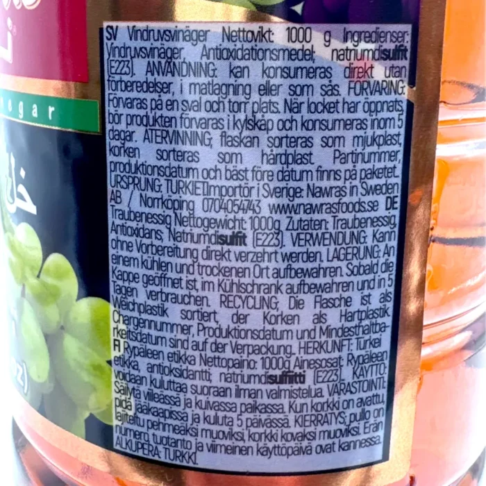 Nawras Grape Vinegar 1littre - Bild 3