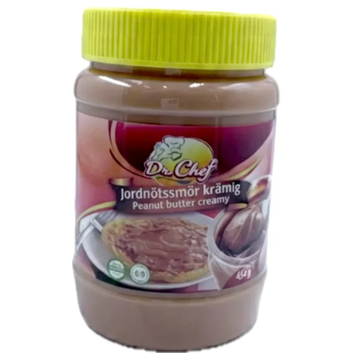 Dr.Chef Jordnötssmor Krämig Peanut Butter 454g - Bild 1